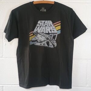 Star Wars 77  Fighter Graphic Youth LARGE Black Short Sleeve T-shirt Tee Shirt